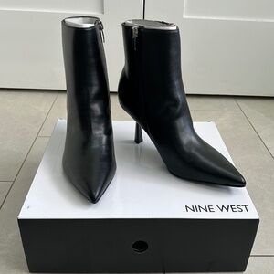 Nine West Bunie8 Black Super Nappa PU Women's Size 9.5 NIB